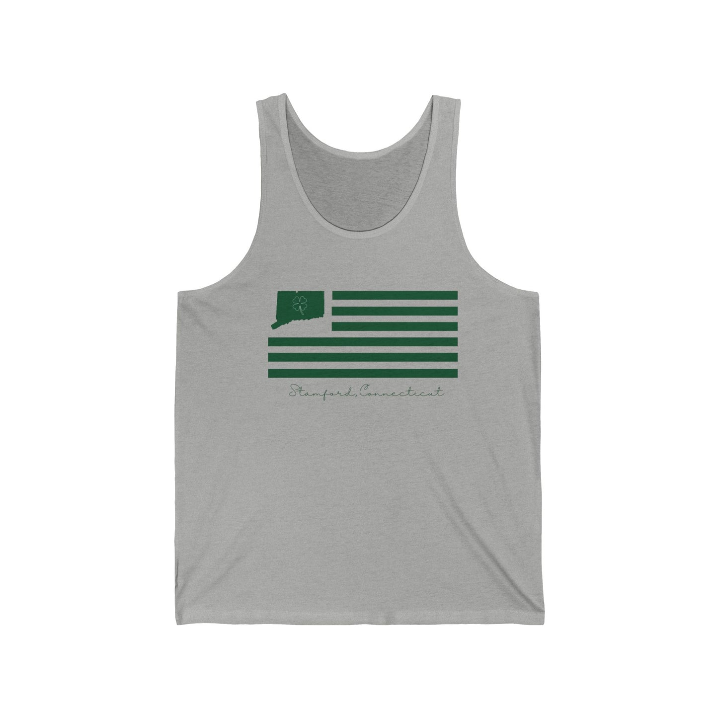 Stamford Connecticut St. Patrick's Day Flag Unisex Jersey Tank Top