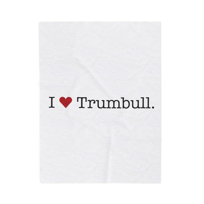 I Heart Trumbull. Velveteen Plush Blanket