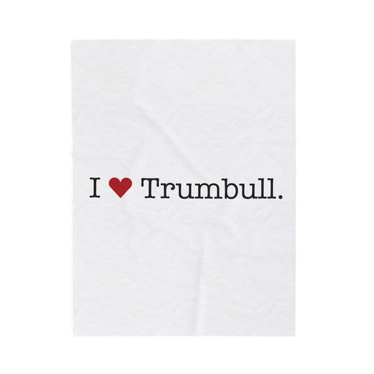 I Heart Trumbull. Velveteen Plush Blanket