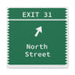 Vintage Merritt Parkway Exit 31 Sign Matte Canvas, Stretched, 1.25"