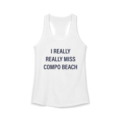 I Really Really Miss Compo Beach Women's Ideal Racerback Tank Top