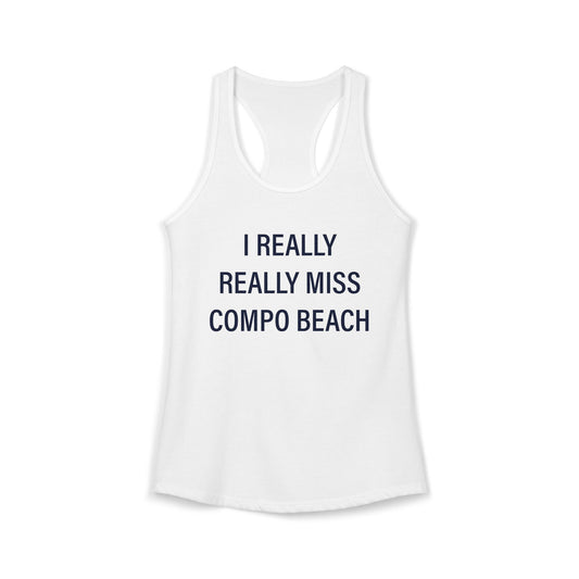 I Really Really Miss Compo Beach Women's Ideal Racerback Tank Top