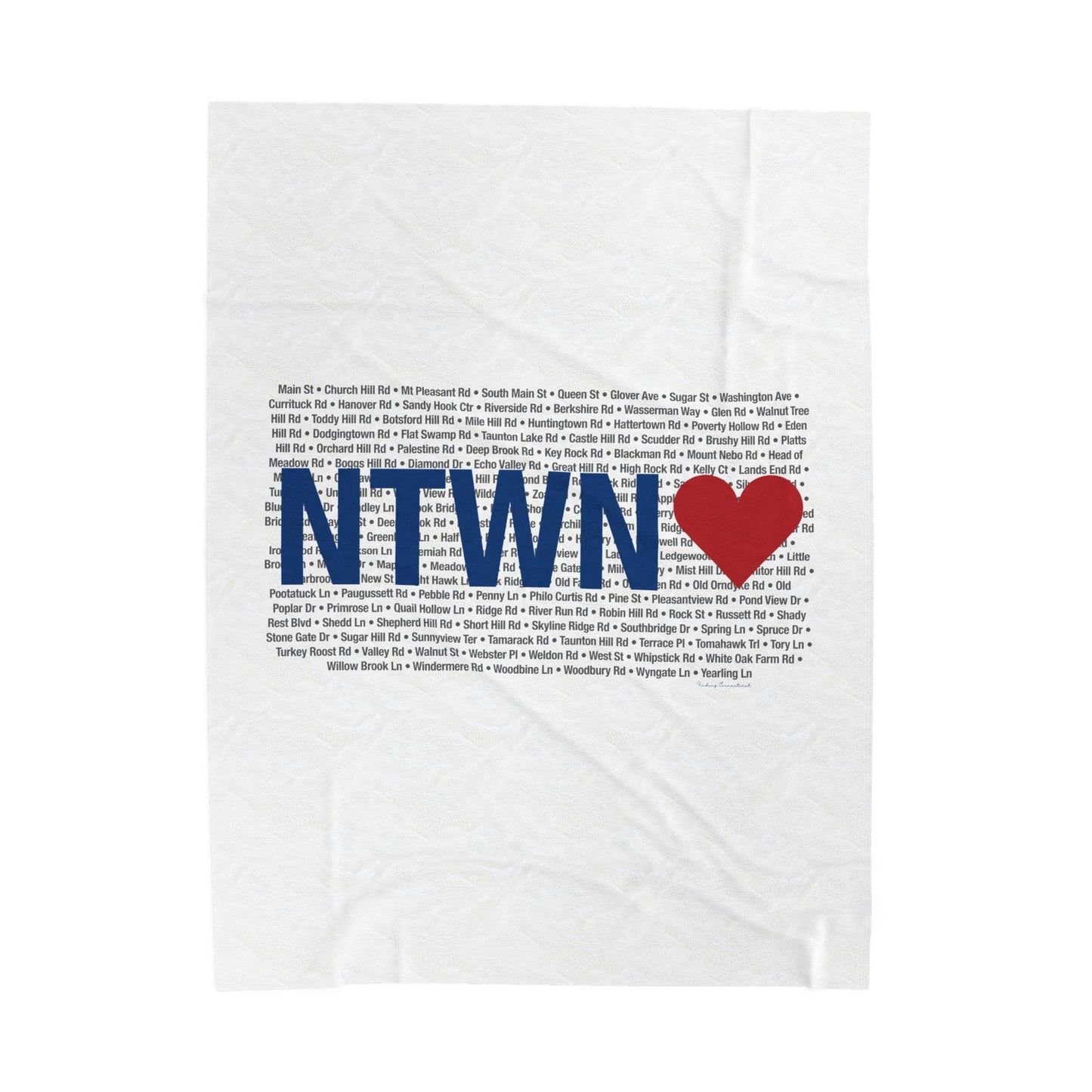 Newtown Love Velveteen Plush Blanket