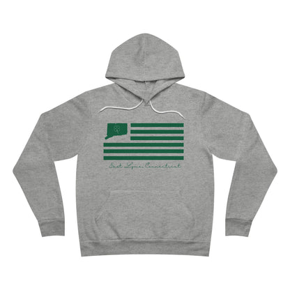 East Lyme Connecticut St Patrick’s Day Flag  Unisex Sponge Fleece Pullover Hoodie