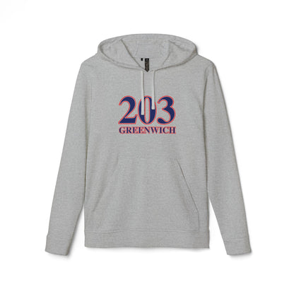 203 Greenwich Red, White & Blue adidas Unisex Fleece Hoodie