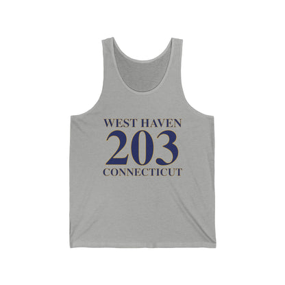 West Haven 203 Connecticut Unisex Jersey Tank