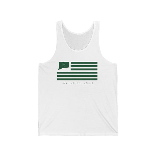 Norwich Connecticut St Patrick’s Day Flag Unisex Jersey Tank Top