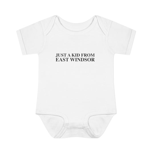 Just a kid from East Windsor Infant Baby Rib Bodysuit