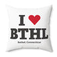 I Heart BTHL Spun Polyester Square Pillow