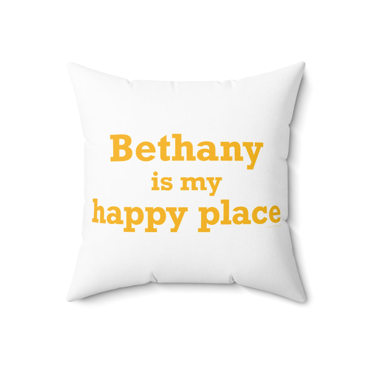 Bethany is My Happy Place Polyester Square Pillow