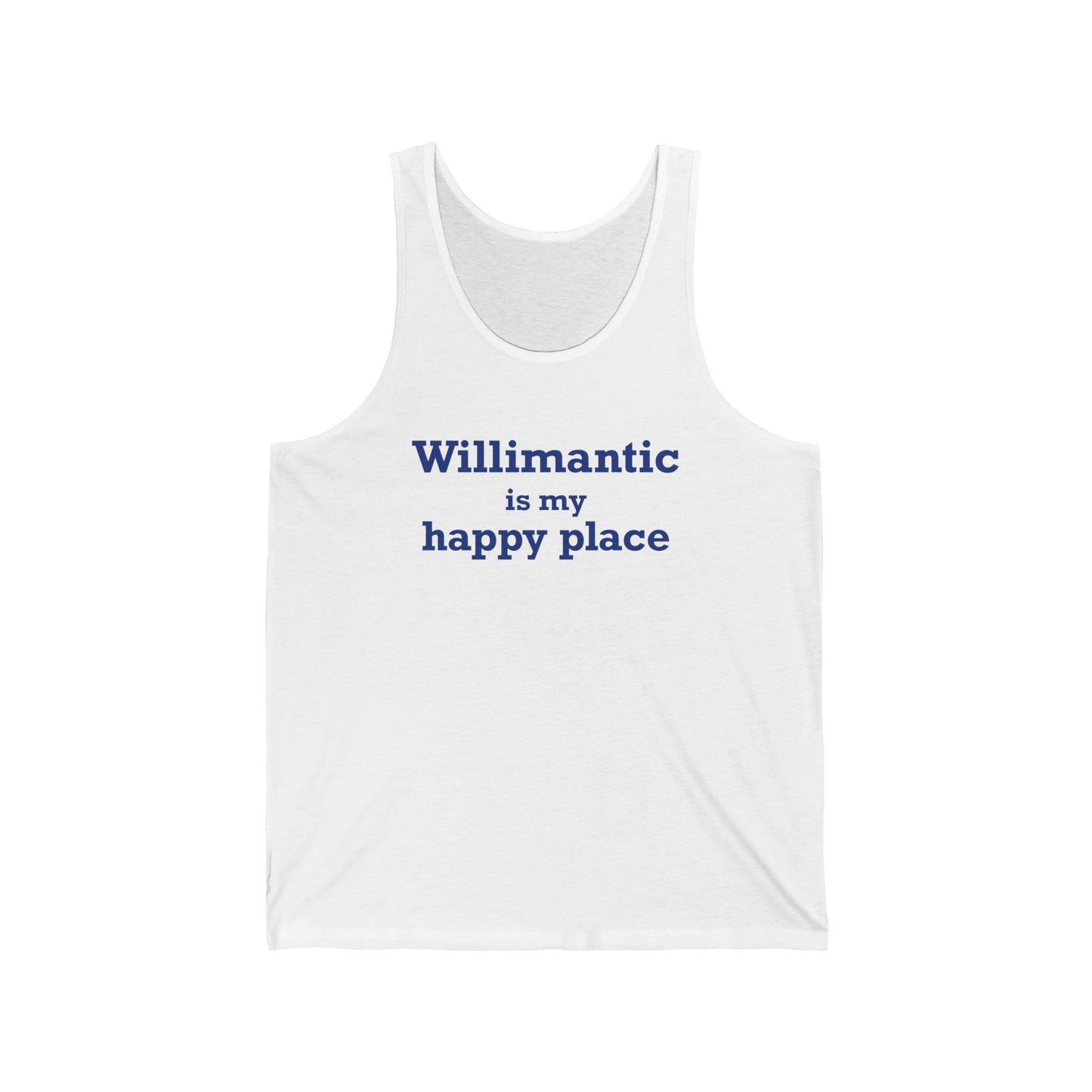 Willimantic is My Happy Place Unisex Jersey Tank Top
