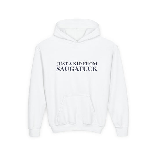 Just a kid from Saugatuck Youth Heavy Blend Hooded Sweatshirt
