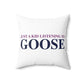 Just a kid listening to Goose - Blue & Purple Spun Polyester Square Pillow