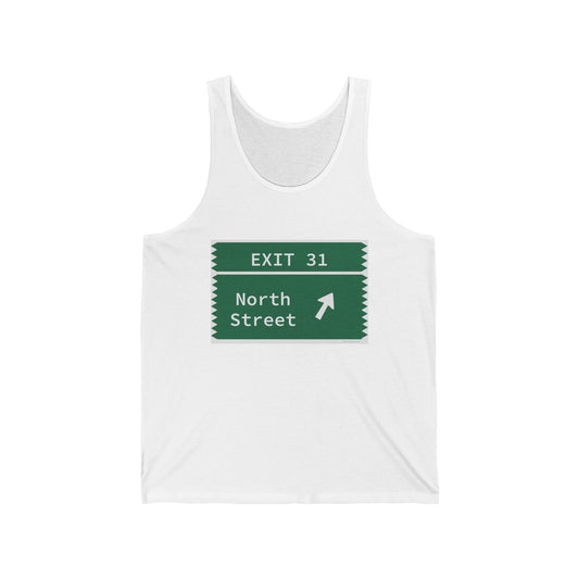 Vintage Merritt Parkway Exit 31 Sign Unisex Jersey Tank Top