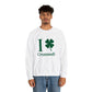 I Clover Cromwell Unisex Heavy Blend™ Crewneck Sweatshirt (green)