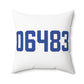 06483 Seymour Connecticut Zip Code Polyester Square Pillow