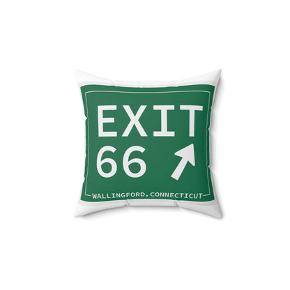 Vintage Exit 66 WCP Sign Spun Polyester Square Pillow