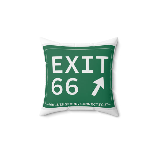Vintage Exit 66 WCP Sign Spun Polyester Square Pillow