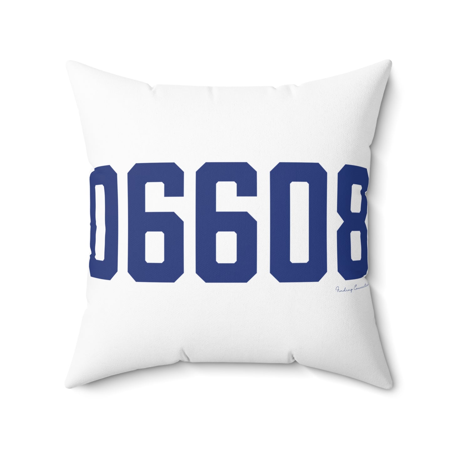 06608 Bridgeport Connecticut Zip Code Spun Polyester Square Pillow