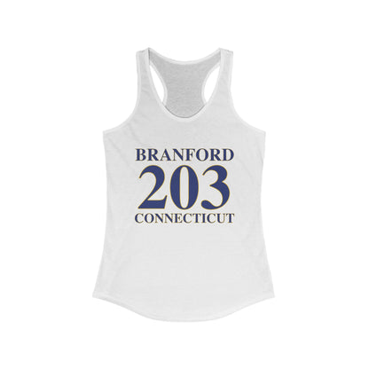 Branford 203 Connecticut Women's Ideal Racerback Tank