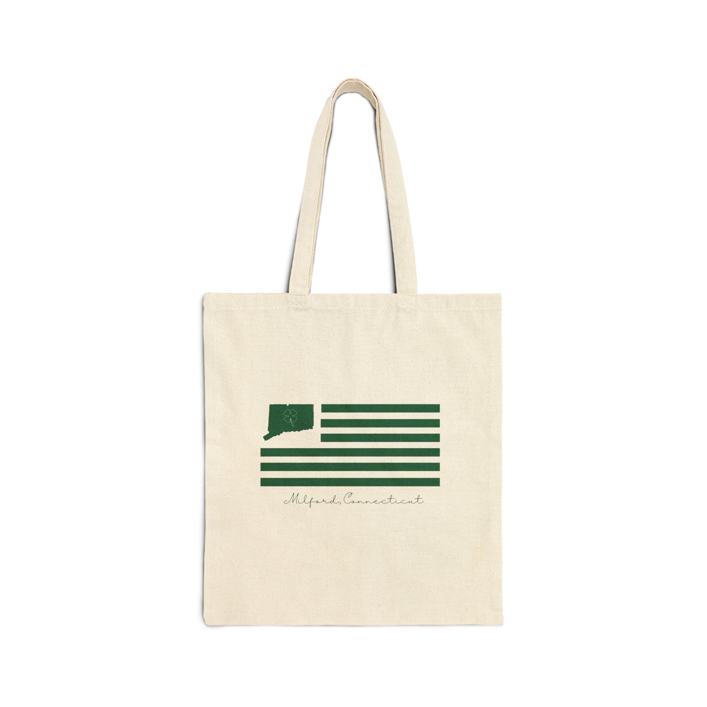 Milford Connecticut St. Patrick’s Day Flag Cotton Canvas Tote Bag