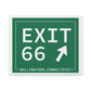 Vintage Exit 66 WCP Sign Matte Canvas, Stretched, 1.25"