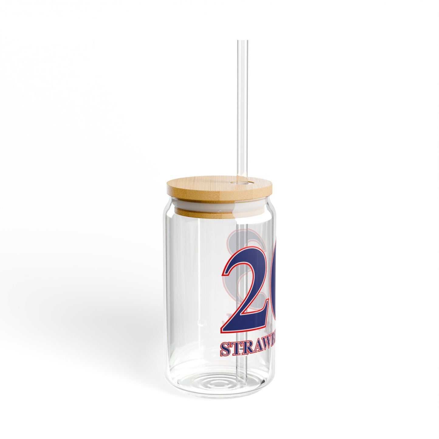 203 Strawberry Hill Red, White & Blue Sipper Glass, 16oz
