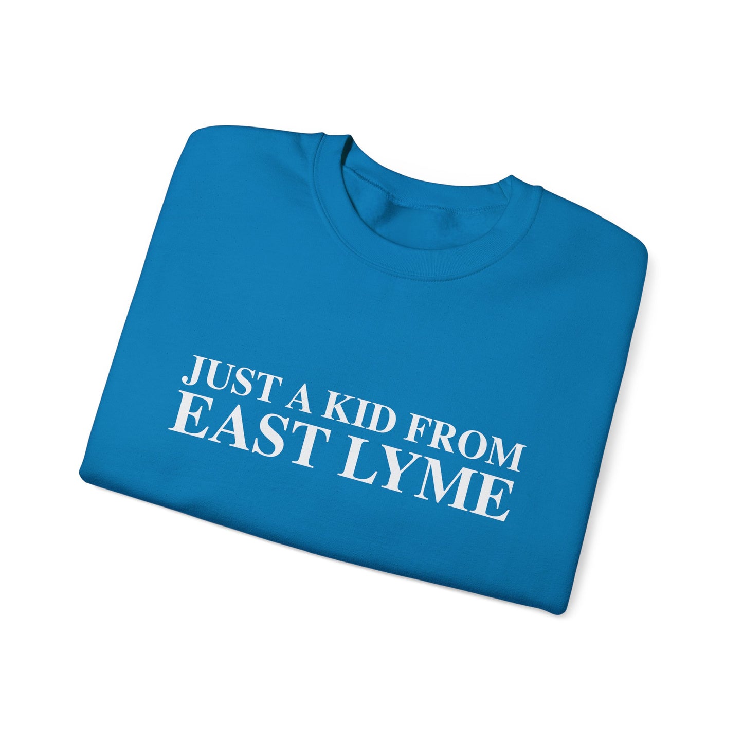Just a kid from East Lyme Unisex Heavy Blend™ Crewneck Sweatshirt