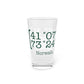 Norwalk Coordinates Pint Glass, 16oz