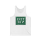 Vintage Exit 38 Merritt Parkway Sign Unisex Jersey Tank Top