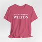 Just a kid from Wilton Unisex Jersey Short Sleeve T-Shirt