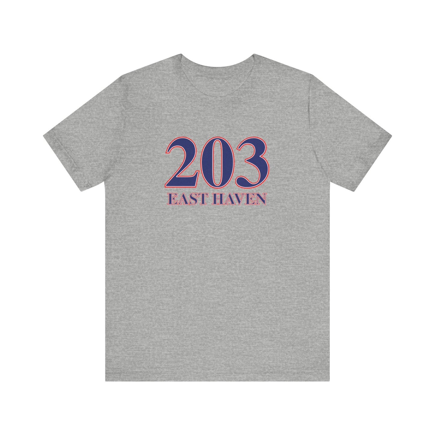 203 East Haven Red White & Blue  Unisex Jersey Short Sleeve T-Shirt