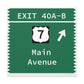 Vintage Merritt Parkway Exit 40 A-B Sign Matte Canvas, Stretched, 1.25"