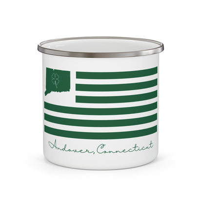 Andover Connecticut St. Patrick’s Day Flag  Enamel Camping Mug