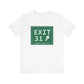 Vintage Exit 31 Merritt Parkway Sign Unisex Jersey Short Sleeve T-Shirt