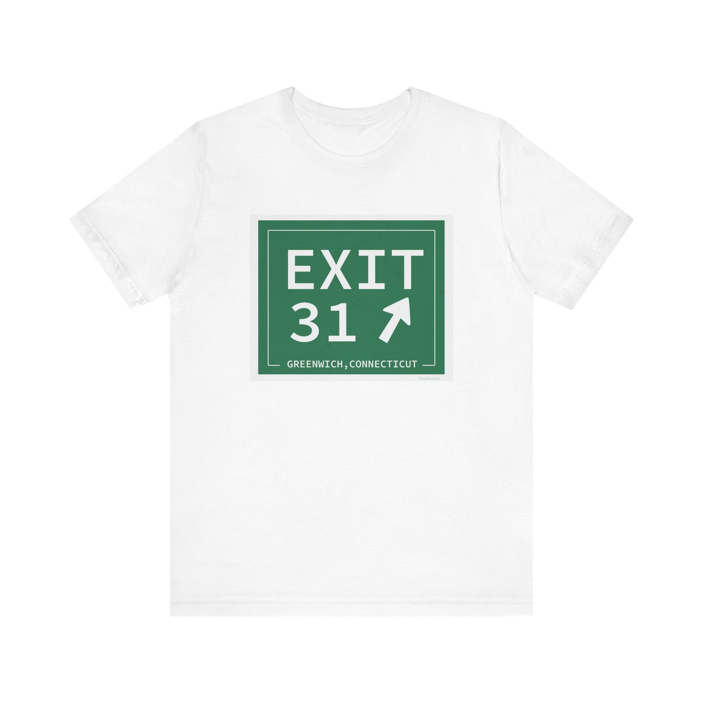 Vintage Exit 31 Merritt Parkway Sign Unisex Jersey Short Sleeve T-Shirt