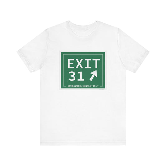 Vintage Exit 31 Merritt Parkway Sign Unisex Jersey Short Sleeve T-Shirt