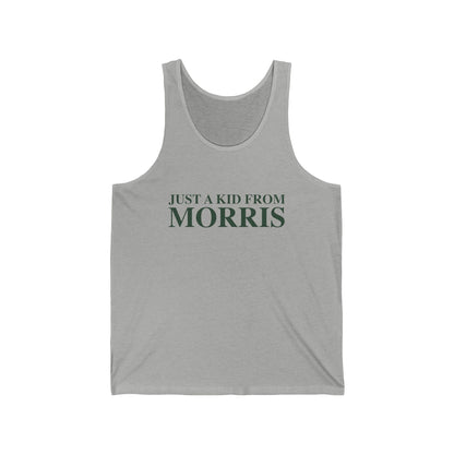 Just a kid from Morris Unisex Jersey Tank Top