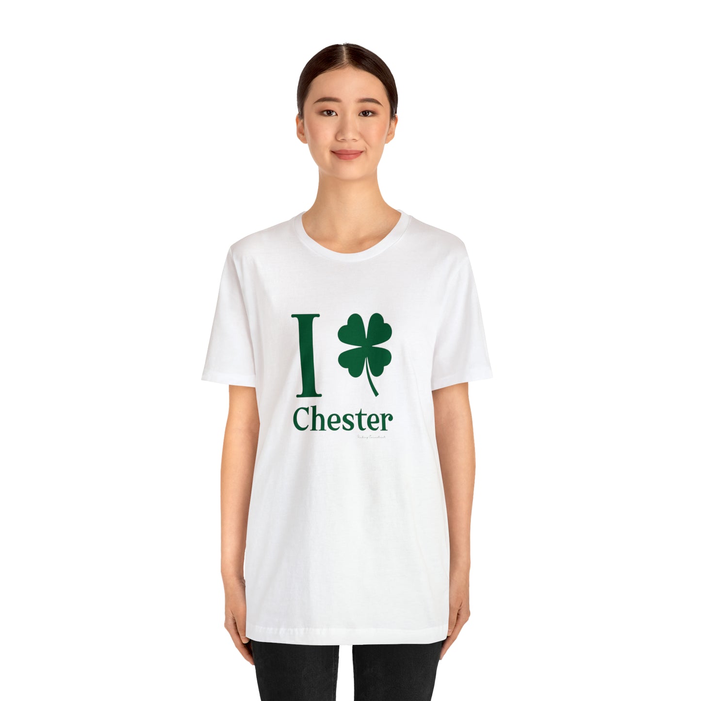 I Clover Chester Unisex Jersey Short Sleeve T-Shirt (green)