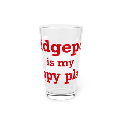 Bridgeport Is My Happy Place Pint Glass, 16oz