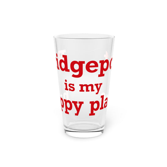 Bridgeport Is My Happy Place Pint Glass, 16oz