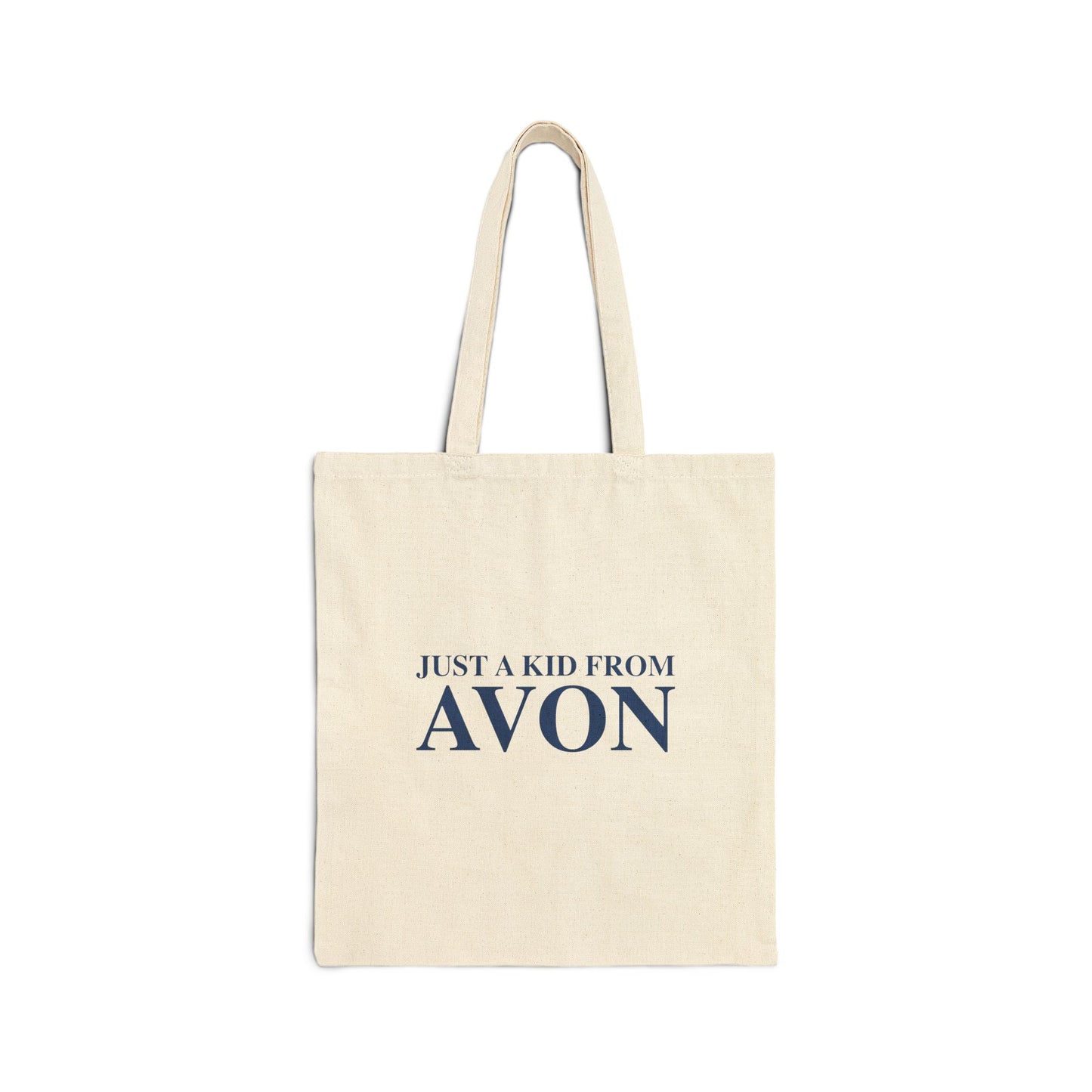 Just a kid from Avon Cotton Canvas Tote Bag