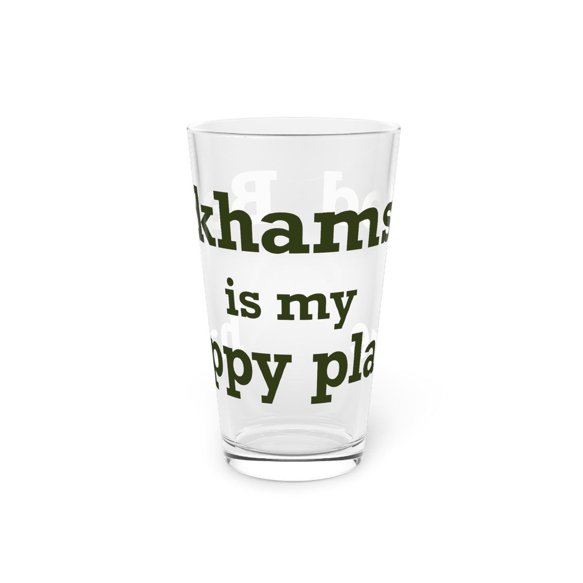 Barkhamsted is my Happy Place Pint Glass, 16oz