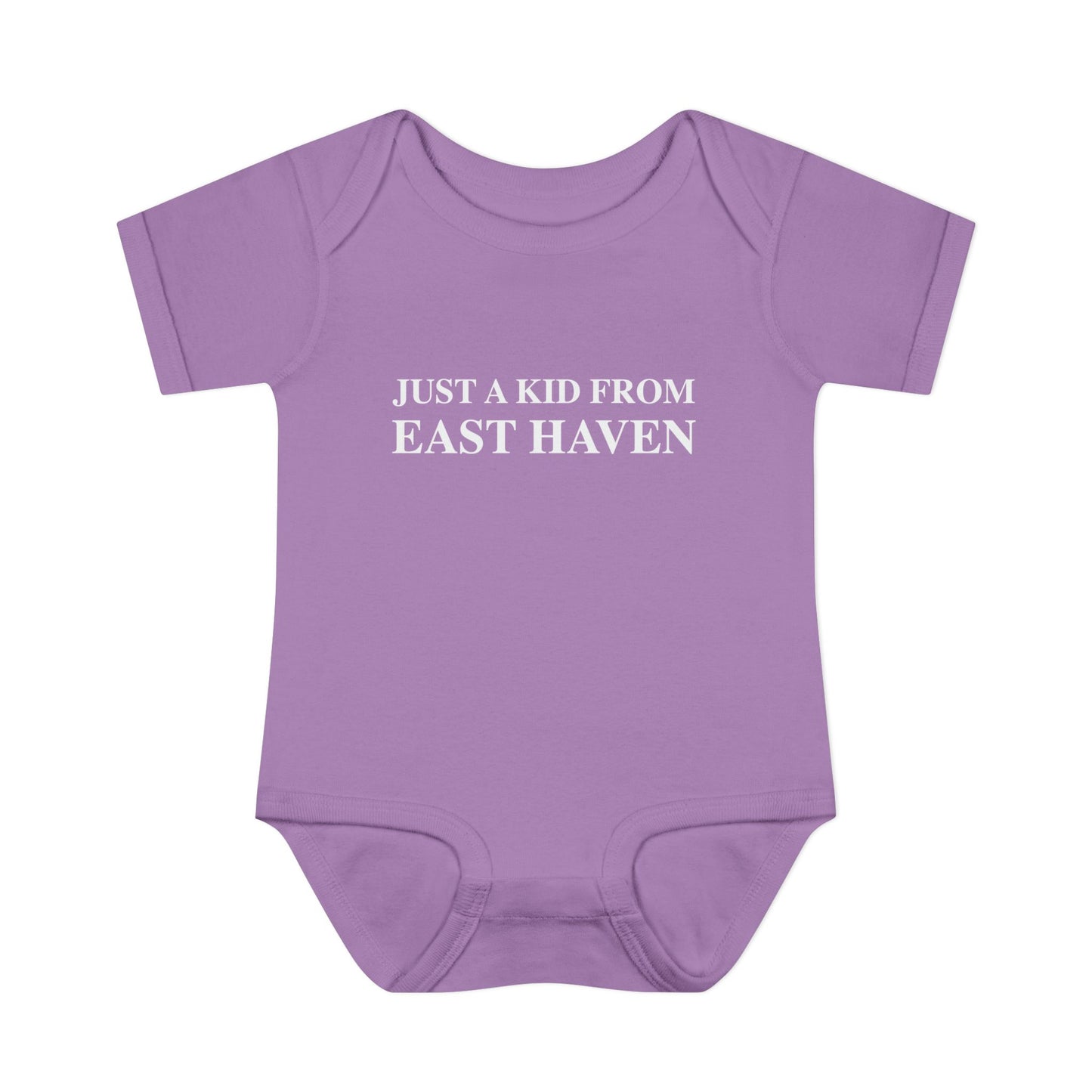 Just a kid from East Haven Infant Baby Rib Bodysuit