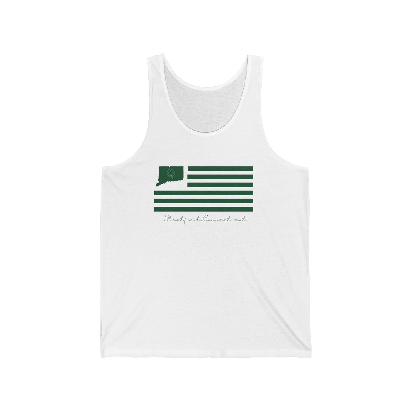 Stratford Connecticut St Patrick’s Day Flag Unisex Jersey Tank Top