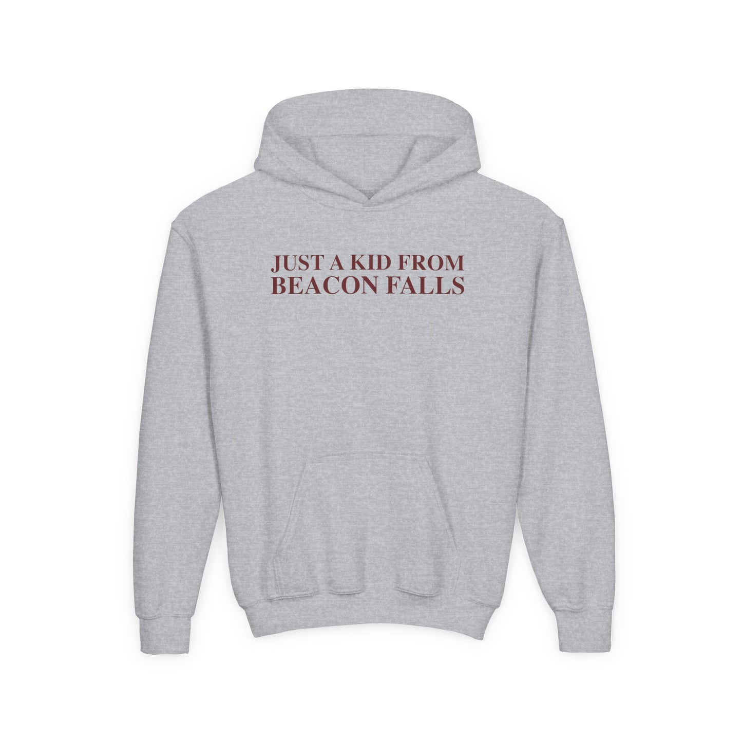 Just a kid from Beacon Falls Youth Heavy Blend Hooded Sweatshirt