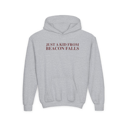 Just a kid from Beacon Falls Youth Heavy Blend Hooded Sweatshirt