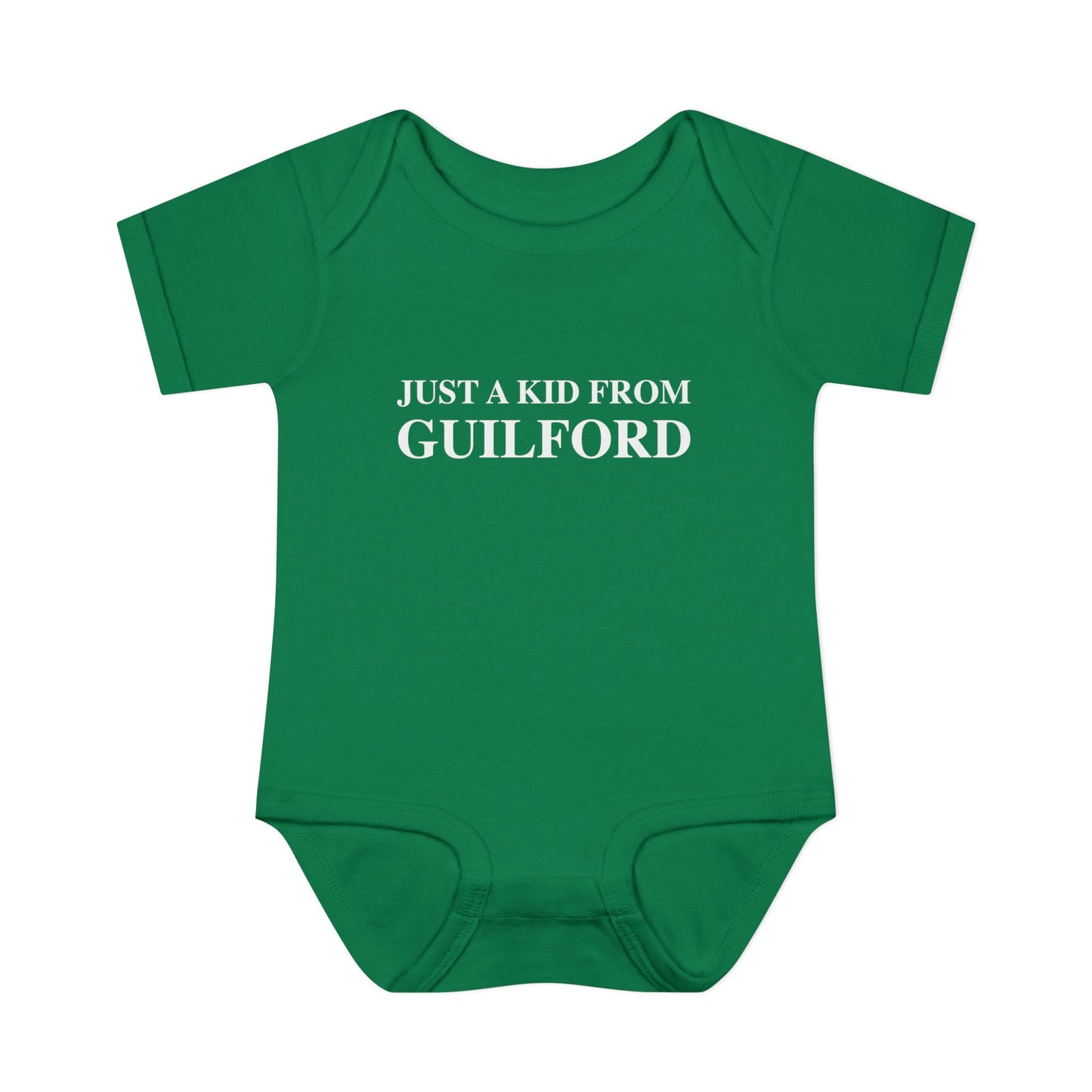Just a kid from Guilford Infant Baby Rib Bodysuit