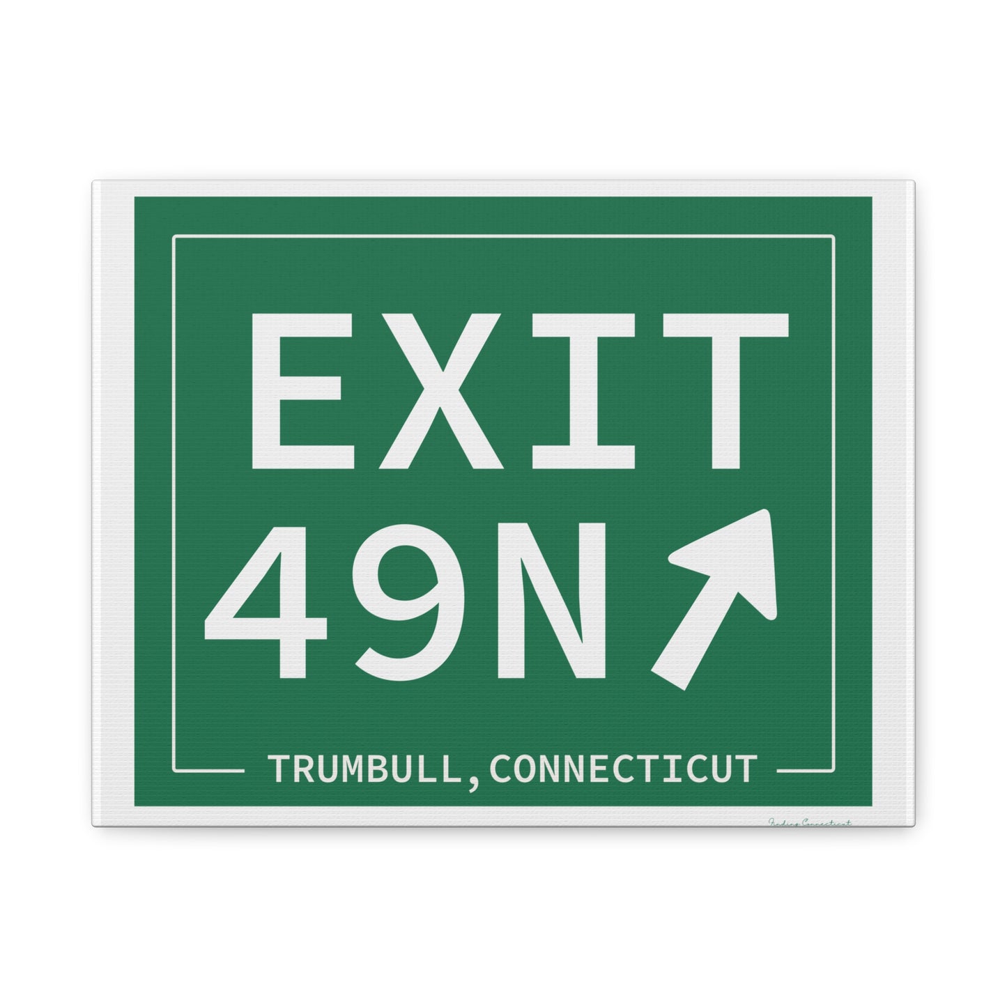 Vintage Exit 49N  Merritt Parkway Sign Matte Canvas, Stretched, 1.25"