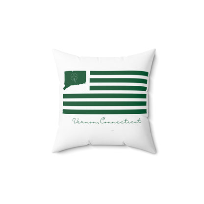 Vernon Connecticut St. Patrick’s Day Flag  Spun Polyester Square Pillow